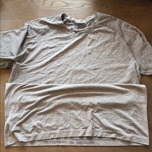 Lululemon Movement Is Medicine Grey Athletic Tee
